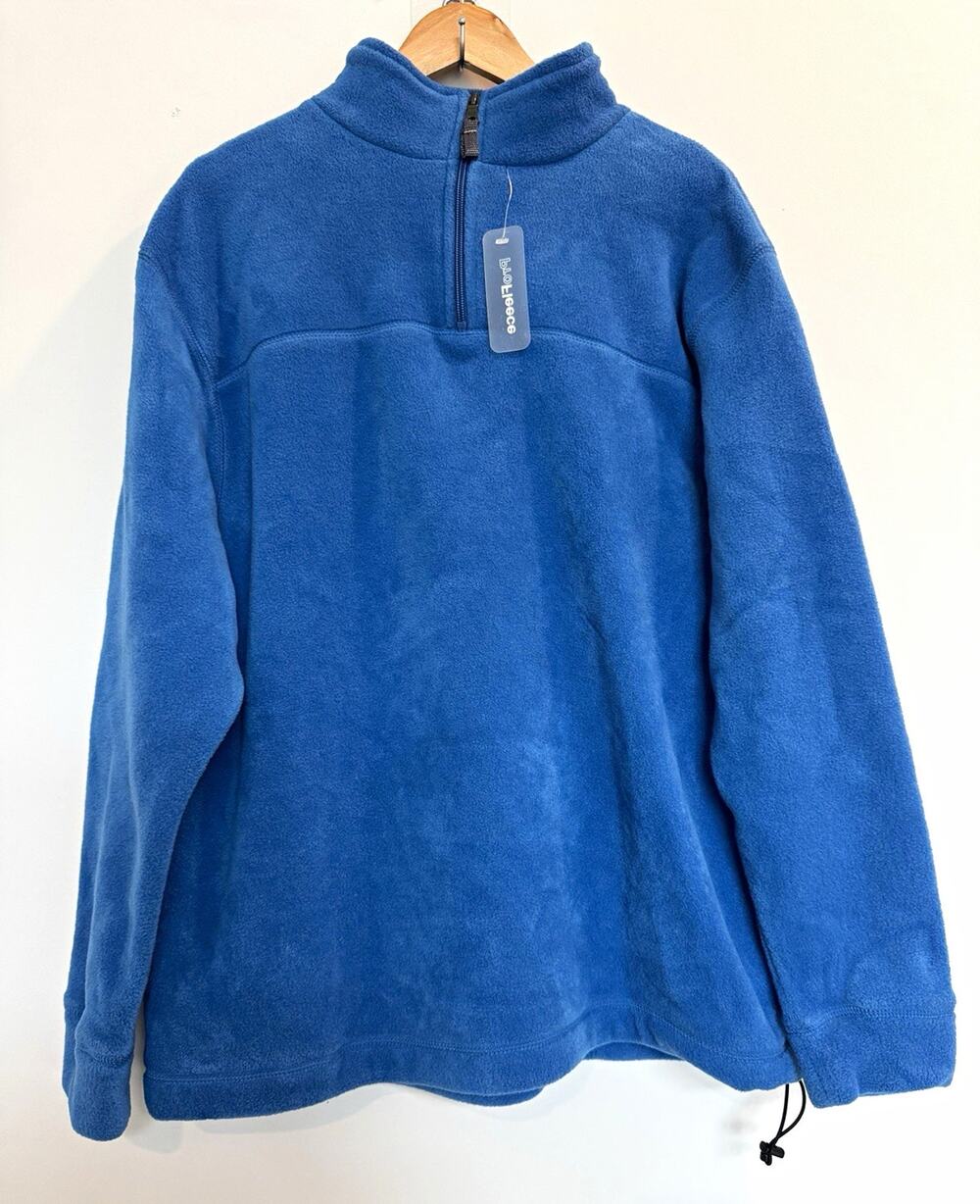 GAP Men's Fleece 1/4 Zip Mock Neck Pullover Sweatshirt Blue Size XL